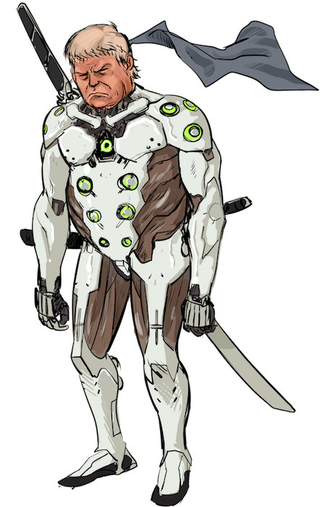 Donald Trump as Genji, the obnoxious cyborg ninja Overwatch players love to hate. (Illustration: The Nuisance Committee)